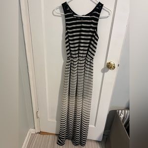 Strapless Striped Chiffon/lace dress.